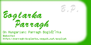 boglarka parragh business card